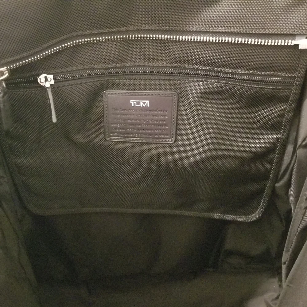 Tumi Black Nylon Tote with Leather Accents
